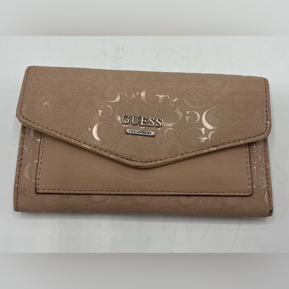 Guess Beige Embossed Women's Wallet